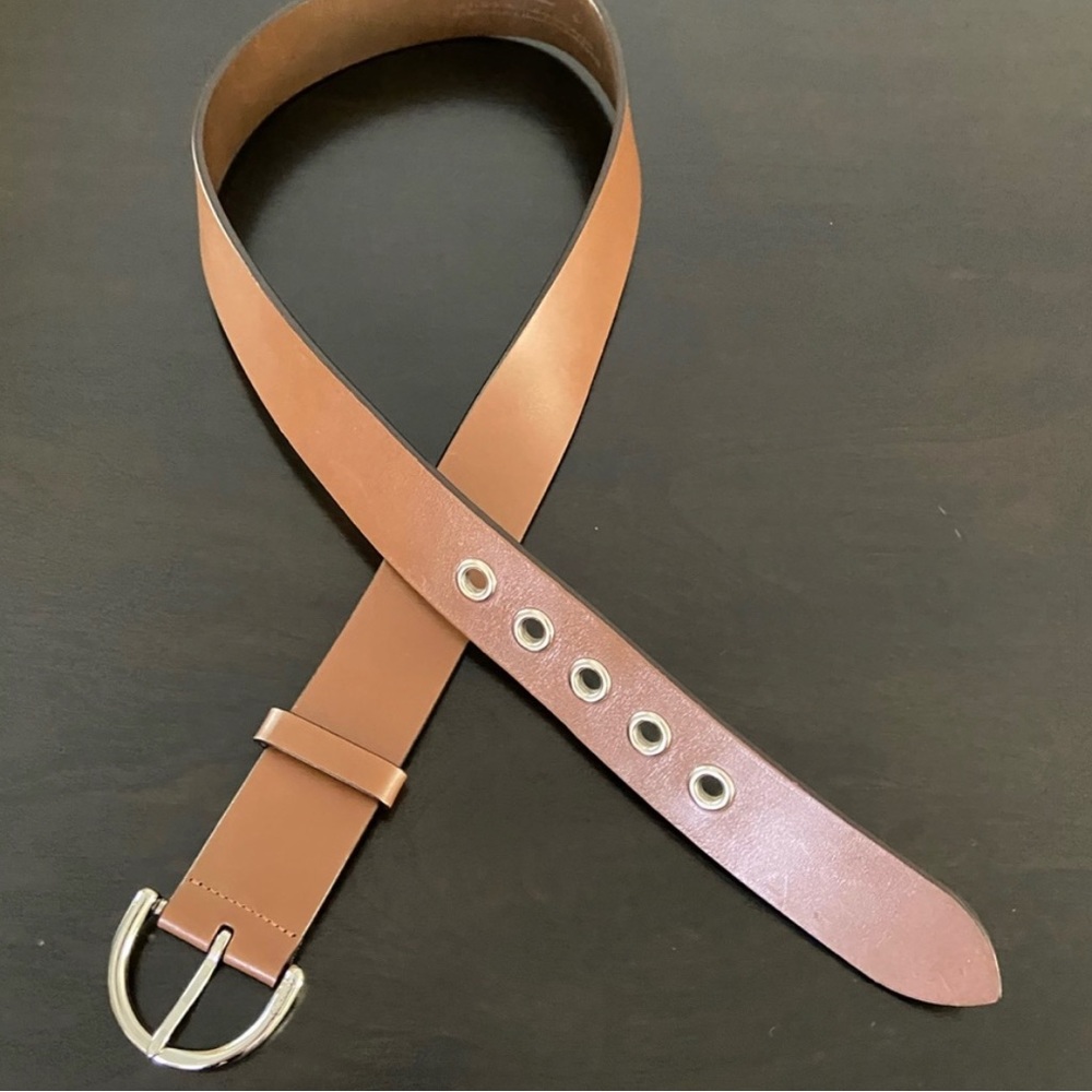 Coach Genuine Leather Women's Belt in Cognac